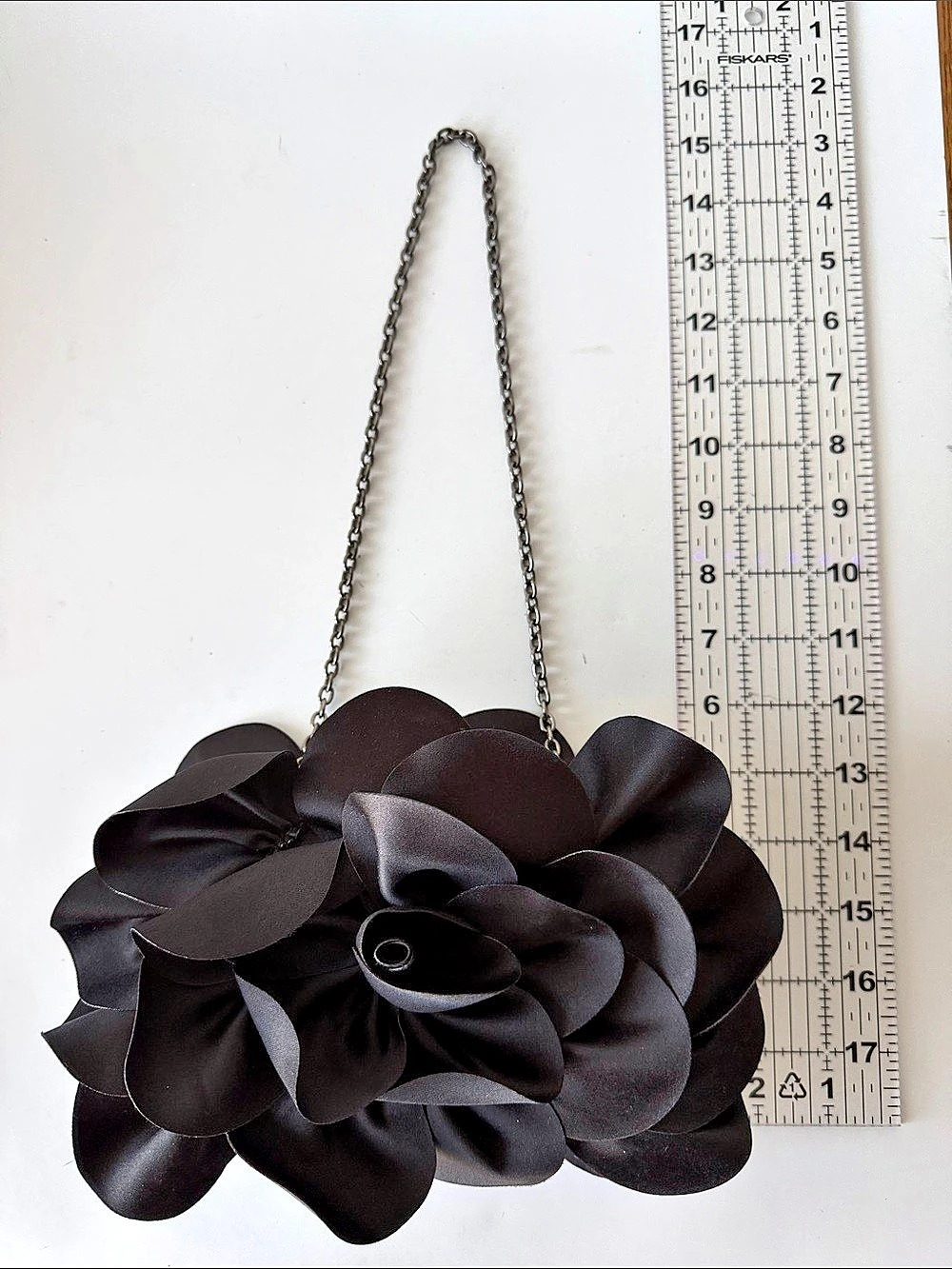 Sondra Roberts Floral Chain Clutch in Black Like New